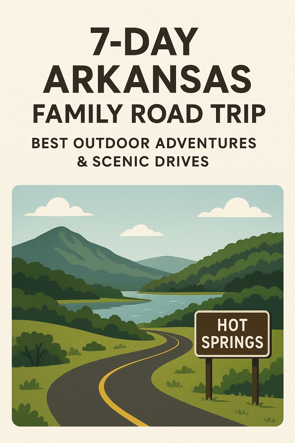 Plan the ultimate 7-day Arkansas family road trip! Explore Hot Springs National Park, Crater of Diamonds, the Ozark and Ouachita Mountains, and breathtaking scenic byways. Perfect for outdoor adventures, history, and family-friendly fun.
